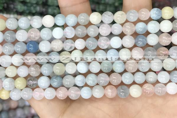 CMG402 15.5 inches 6mm round morganite beads wholesale