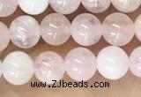 CMG408 15.5 inches 4mm round pink morganite beads wholesale