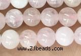 CMG408 15.5 inches 4mm round pink morganite beads wholesale