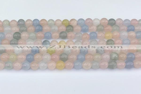 CMG430 15.5 inches 7mm round morganite beads wholesale