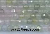CMG470 15 inches 4mm faceted round morganite beads