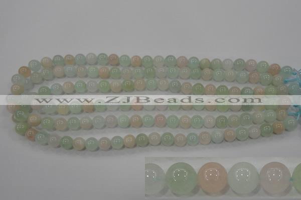 CMG52 15.5 inches 8mm round natural morganite beads wholesale