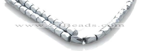 CMH01 16 inches 6*8mm faceted column magnetic hematite beads