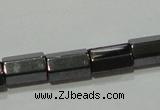 CMH108 15.5 inches 5*8mm faceted tube magnetic hematite beads