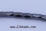 CMH12 16 inches 6*8mm faceted column magnetic hematite beads