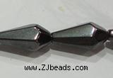 CMH142 15.5 inches 8*16mm faceted teardrop magnetic hematite beads