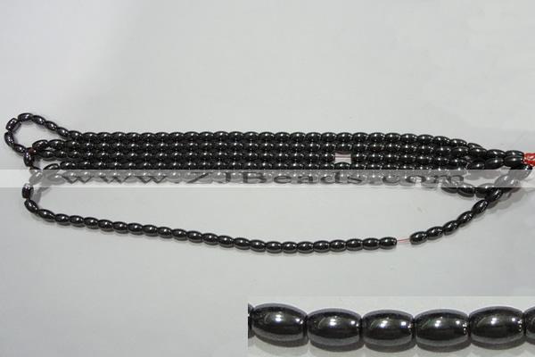 CMH145 15.5 inches 4*6mm rice magnetic hematite beads wholesale