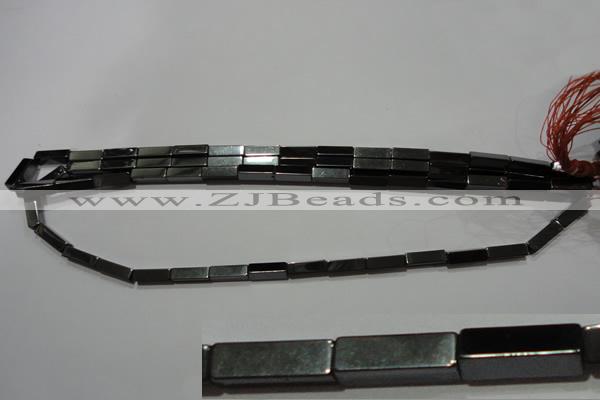 CMH164 15.5 inches 4*13mm cuboid magnetic hematite beads