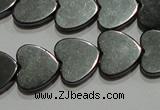 CMH175 15.5 inches 10*10mm heart magnetic hematite beads wholesale