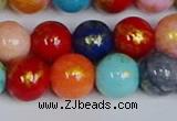 CMJ1012 15.5 inches 8mm round mixed Mashan jade beads wholesale