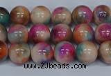 CMJ444 15.5 inches 8mm round rainbow jade beads wholesale