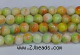 CMJ449 15.5 inches 4mm round rainbow jade beads wholesale