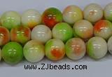 CMJ451 15.5 inches 8mm round rainbow jade beads wholesale