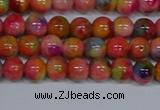 CMJ471 15.5 inches 6mm round rainbow jade beads wholesale