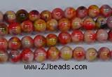 CMJ484 15.5 inches 4mm round rainbow jade beads wholesale
