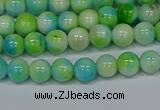 CMJ520 15.5 inches 6mm round rainbow jade beads wholesale