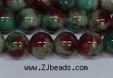 CMJ571 15.5 inches 10mm round rainbow jade beads wholesale