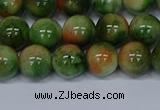 CMJ676 15.5 inches 10mm round rainbow jade beads wholesale