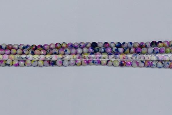 CMJ709 15.5 inches 6mm round rainbow jade beads wholesale