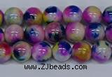 CMJ710 15.5 inches 8mm round rainbow jade beads wholesale