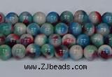 CMJ729 15.5 inches 4mm round rainbow jade beads wholesale