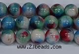 CMJ731 15.5 inches 8mm round rainbow jade beads wholesale