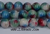 CMJ731 15.5 inches 8mm round rainbow jade beads wholesale