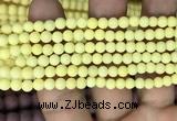 CMJ805 15.5 inches 4mm round matte Mashan jade beads wholesale