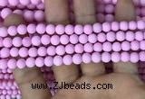 CMJ811 15.5 inches 6mm round matte Mashan jade beads wholesale