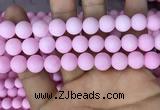 CMJ813 15.5 inches 10mm round matte Mashan jade beads wholesale