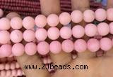 CMJ824 15.5 inches 12mm round matte Mashan jade beads wholesale