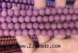 CMJ832 15.5 inches 8mm round matte Mashan jade beads wholesale