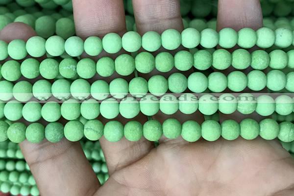 CMJ841 15.5 inches 6mm round matte Mashan jade beads wholesale