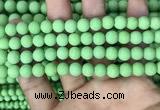 CMJ842 15.5 inches 8mm round matte Mashan jade beads wholesale