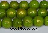 CMJ986 15.5 inches 6mm round Mashan jade beads wholesale