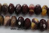 CMK121 15.5 inches 7*10mm faceted rondelle mookaite beads wholesale
