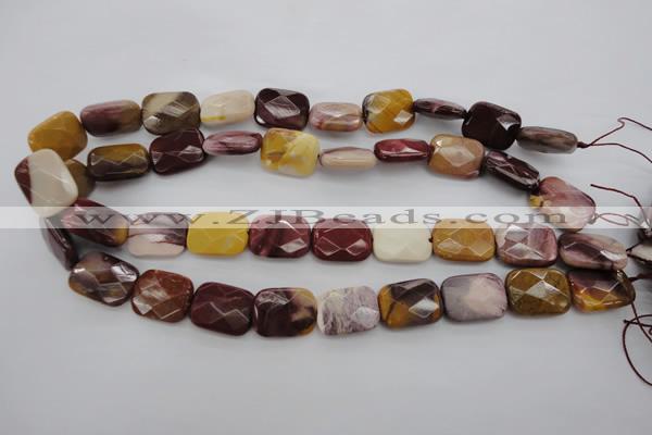 CMK152 15.5 inches 15*20mm faceted rectangle mookaite beads wholesale