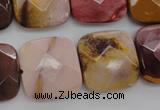 CMK162 15.5 inches 20*20mm faceted square mookaite beads wholesale