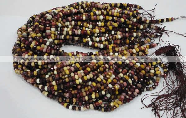 CMK20 15.5 inches 6*8mm faceted rondelle mookaite beads wholesale