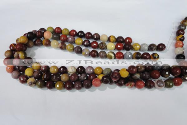 CMK213 15.5 inches 10mm faceted round mookaite gemstone beads