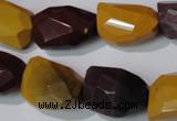 CMK234 15.5 inches 15*20mm faceted nuggets mookaite gemstone beads