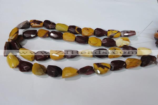 CMK234 15.5 inches 15*20mm faceted nuggets mookaite gemstone beads