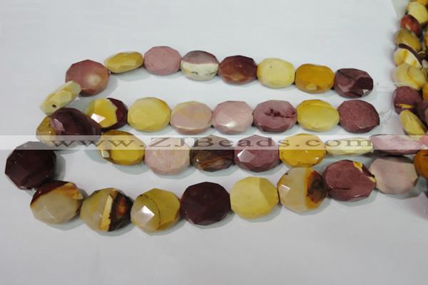 CMK237 15.5 inches 21*23mm faceted nuggets mookaite gemstone beads