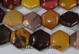 CMK278 15.5 inches 12*12mm hexagon mookaite gemstone beads