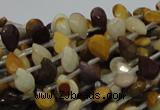 CMK29 15.5 inches 6*10mm faceted flat teardrop mookaite beads