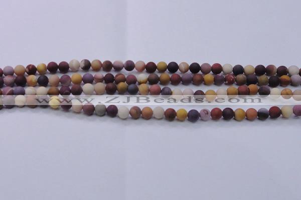 CMK291 15.5 inches 6mm round matte mookaite beads wholesale