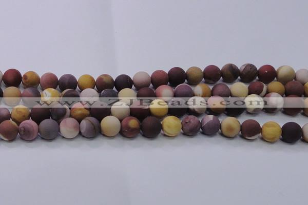 CMK294 15.5 inches 12mm round matte mookaite beads wholesale