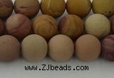 CMK312 15.5 inches 8mm round matte sunset mookaite beads