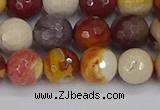 CMK318 15.5 inches 8mm faceted round mookaite gemstone beads