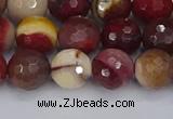 CMK319 15.5 inches 10mm faceted round mookaite gemstone beads